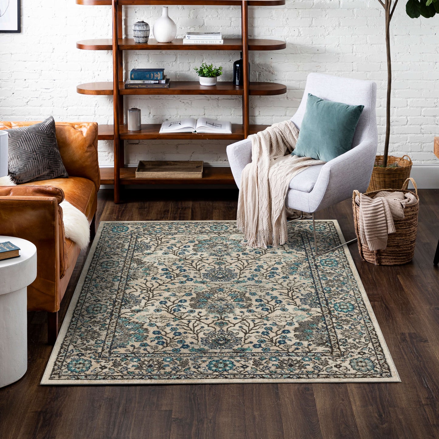 Arden Malli Blue Area Rug