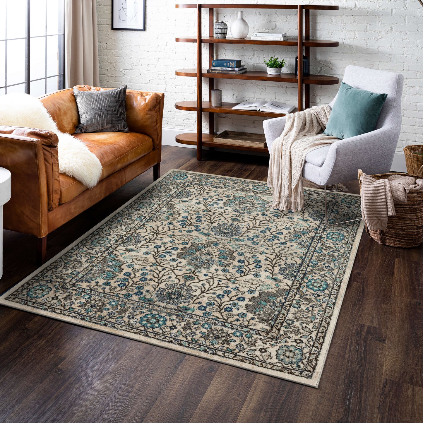 Arden Malli Blue Area Rug