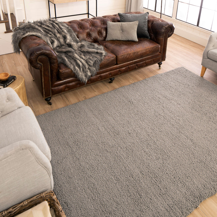 Karastan Malobar Loop Shag Grey Area Rug
