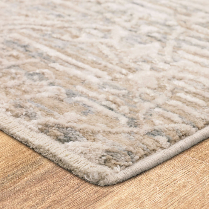 Karastan Solitude Mandawa Cream Dark Grey Area Rug