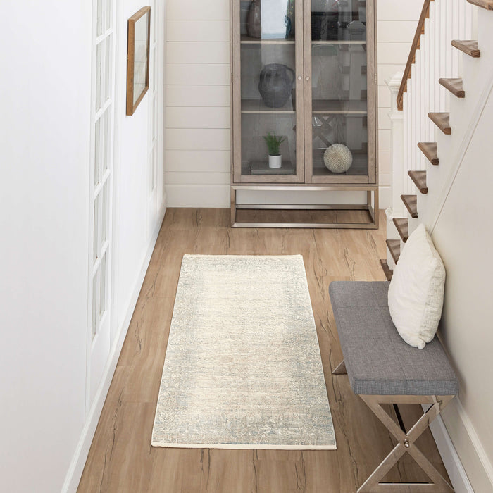 Karastan Solitude Mandawa Cream Dark Grey Area Rug