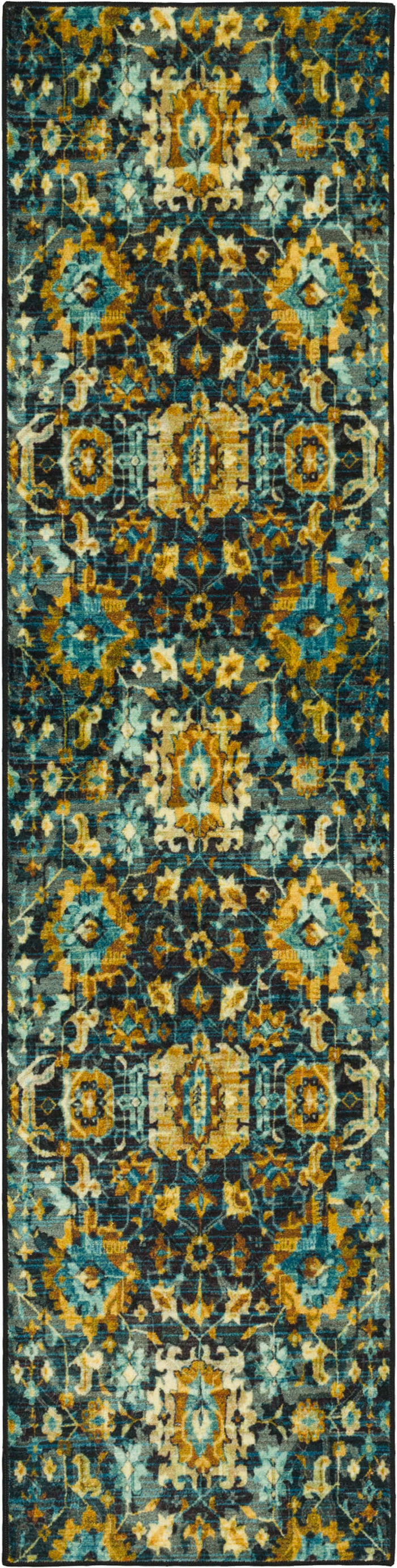 Technicolor Conley Blue & Brown Area Rug