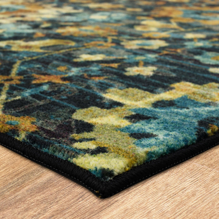 Technicolor Conley Blue & Brown Area Rug