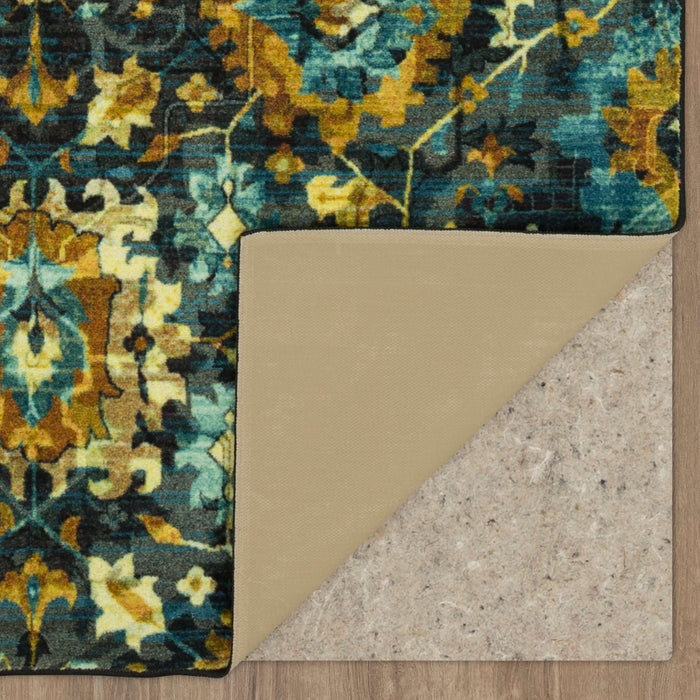 Technicolor Conley Blue & Brown Area Rug