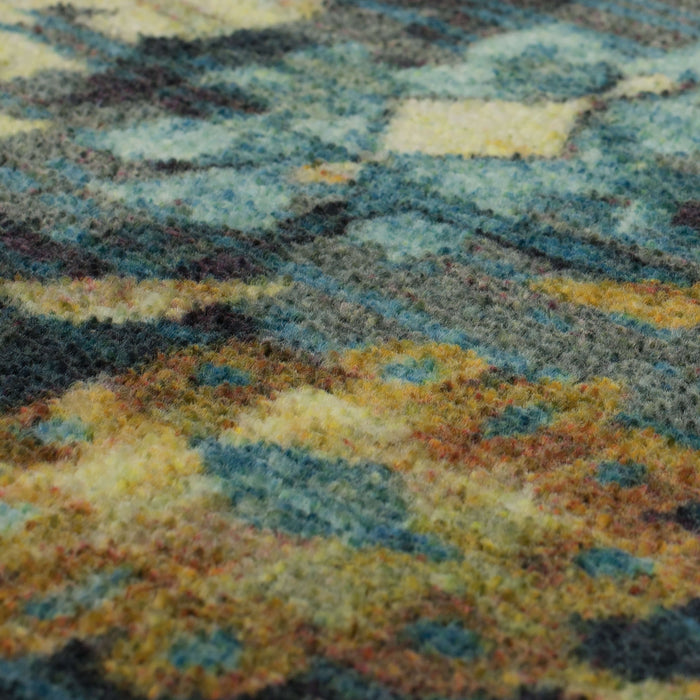 Technicolor Conley Blue & Brown Area Rug