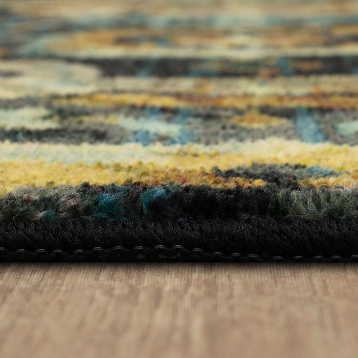 Technicolor Conley Blue & Brown Area Rug