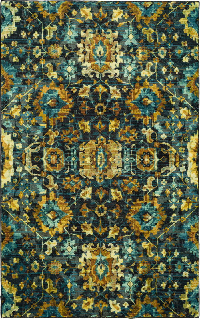 Technicolor Conley Blue & Brown Area Rug