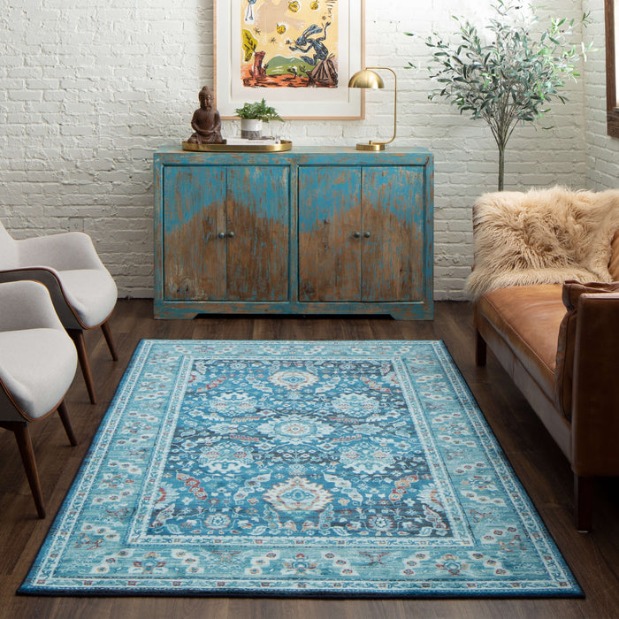 Technicolor Winona Blue Area Rug