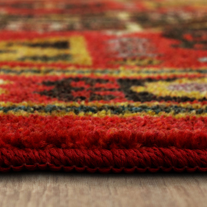 Technicolor Mansfield Red Area Rug