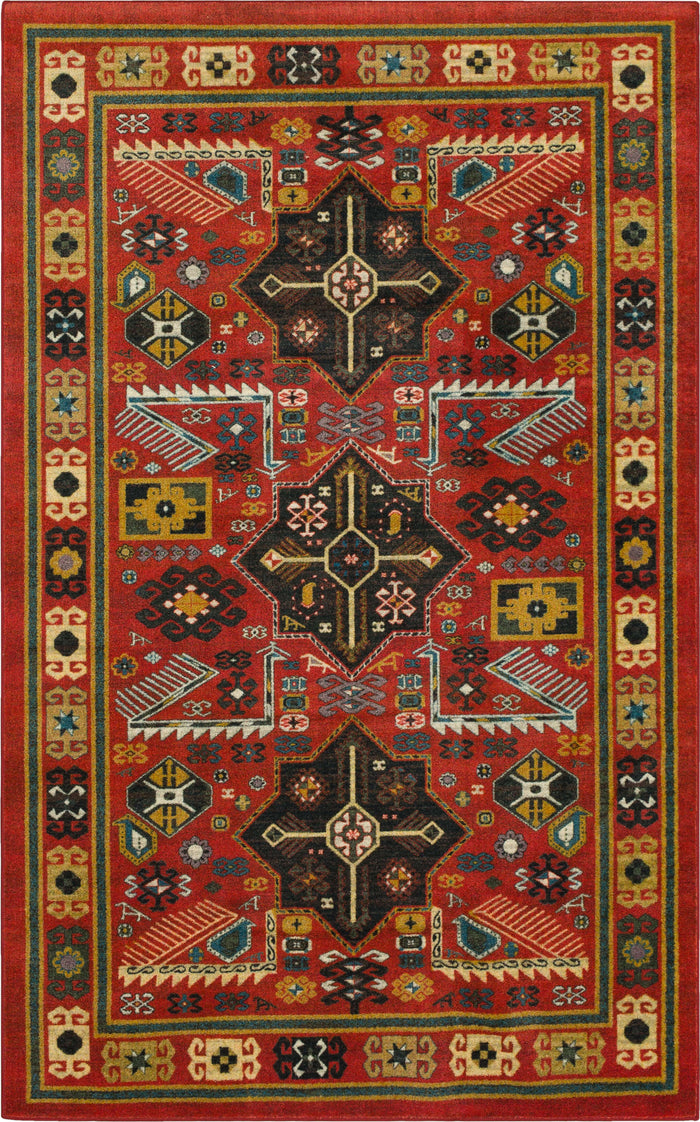 Technicolor Mansfield Red Area Rug