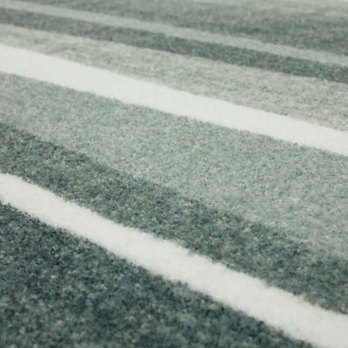 Technicolor Sunset Stripe Grey Area Rug