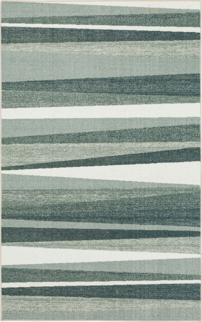 Technicolor Sunset Stripe Grey Area Rug