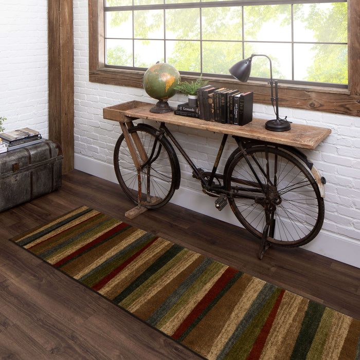 Marina Sunset Brown & Red Area Rug