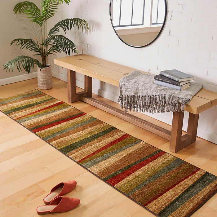 Marina Sunset Brown & Red Area Rug