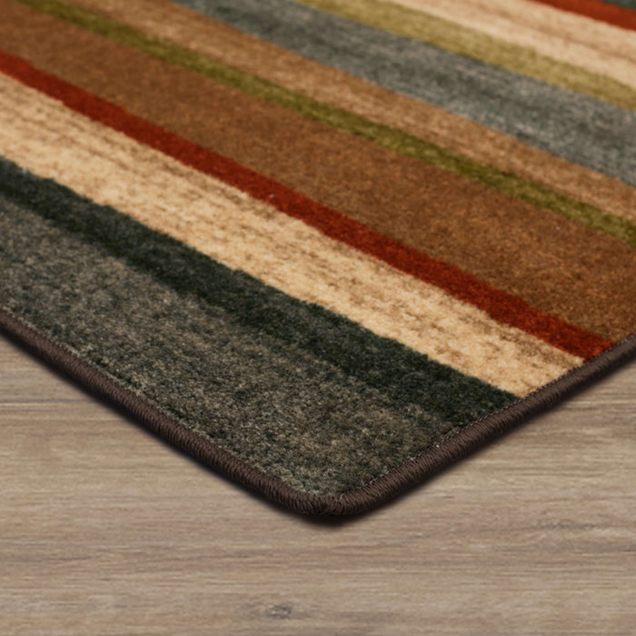 Marina Sunset Brown & Red Area Rug
