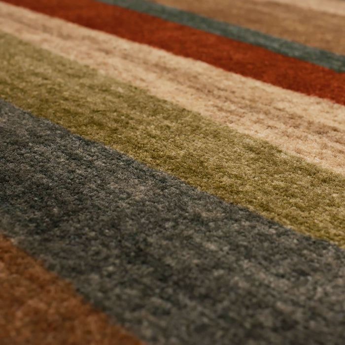 Marina Sunset Brown & Red Area Rug