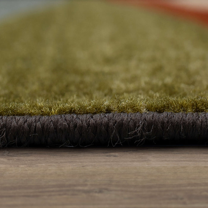 Marina Sunset Brown & Red Area Rug