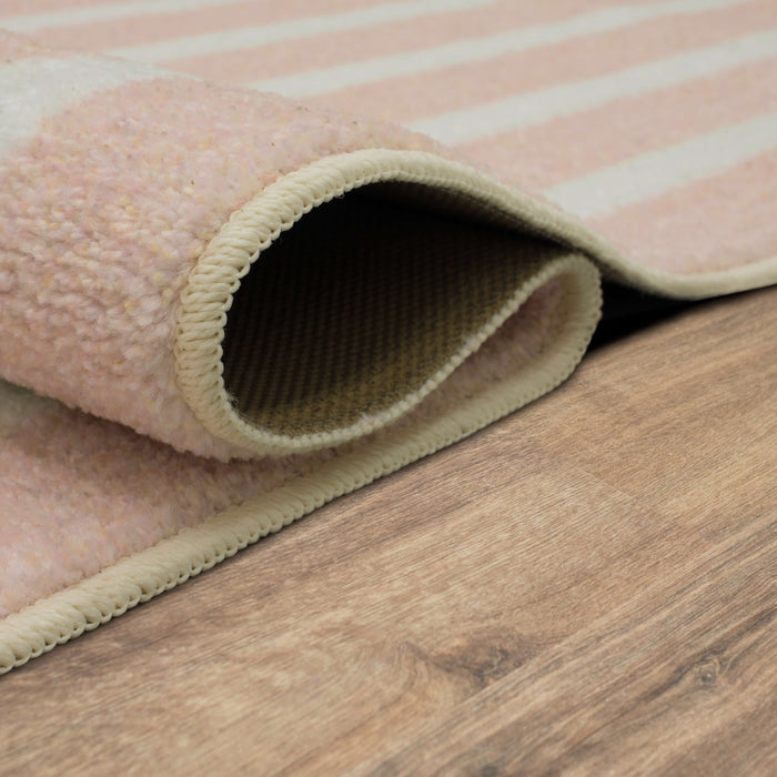 Technicolor Labyrinth Pink Area Rug