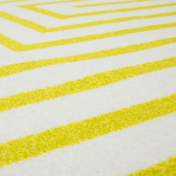 Technicolor Labyrinth Yellow Area Rug
