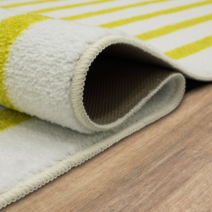 Technicolor Labyrinth Yellow Area Rug