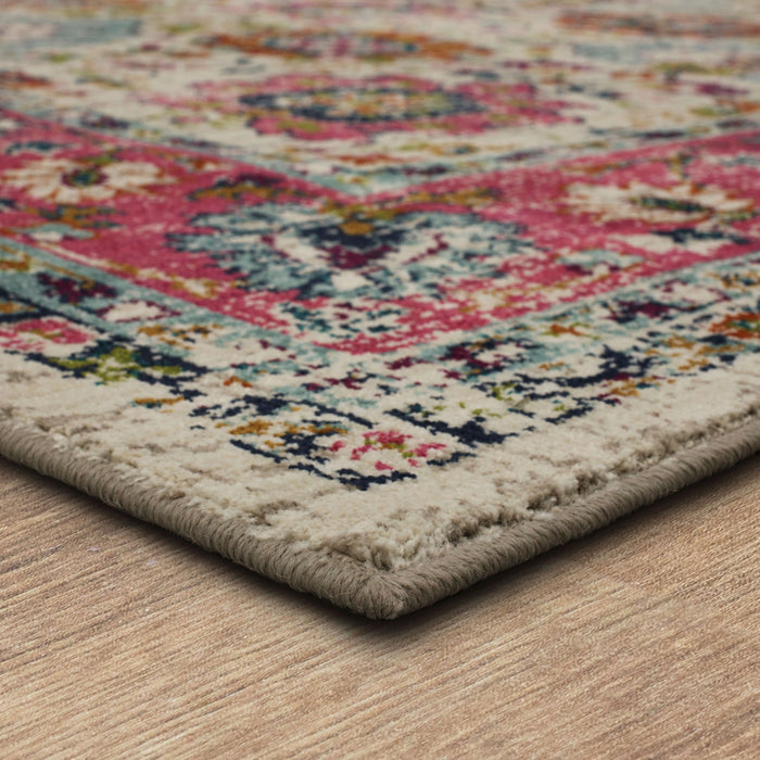 Karastan Meraki Mirage Fuchsia Area Rug