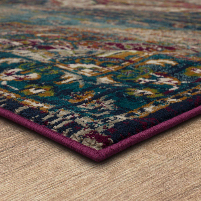 Karastan Meraki Solace Peacock Area Rug