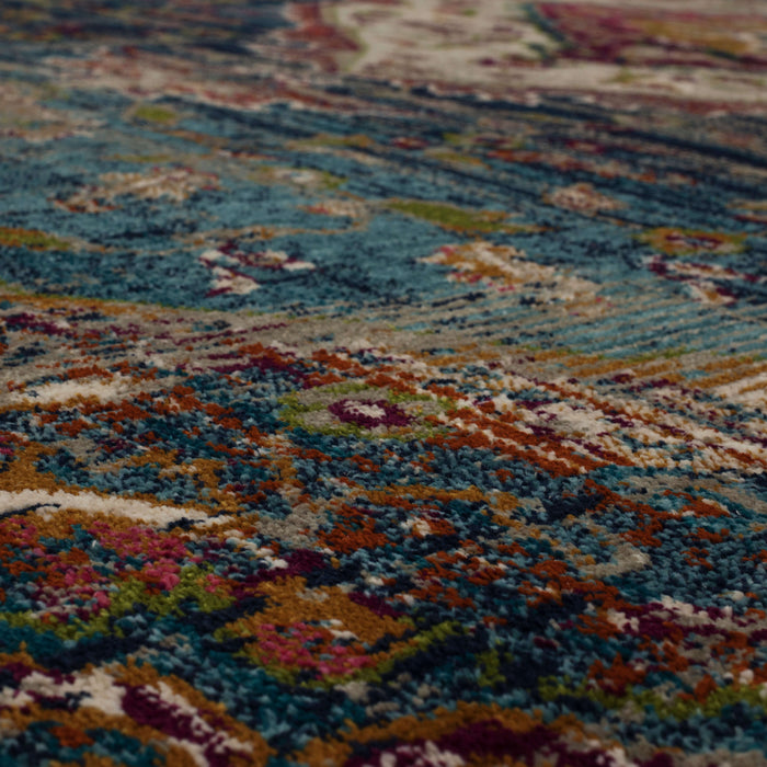 Karastan Meraki Solace Peacock Area Rug