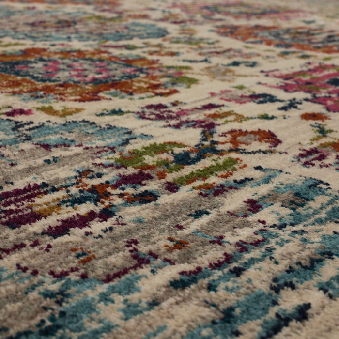 Karastan Meraki Specter Fuchsia Area Rug
