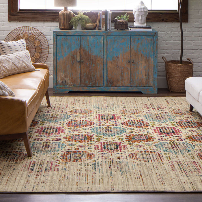 Karastan Meraki Specter Fuchsia Area Rug