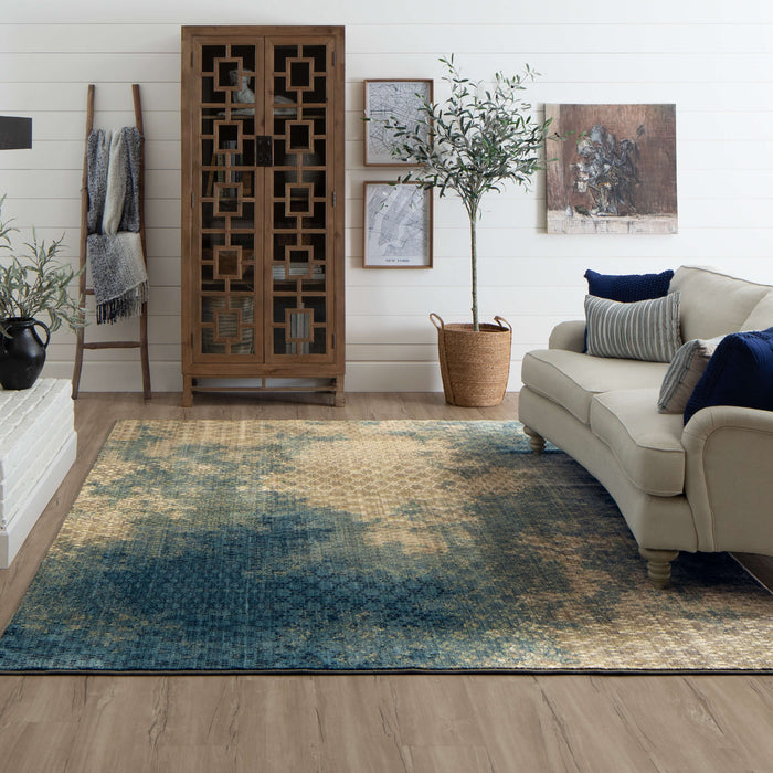 Karastan Elements Mesmerize Aqua