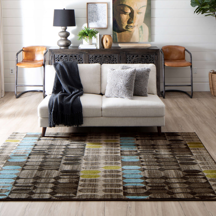 Dominica Canopus Gray & Blue Area Rug