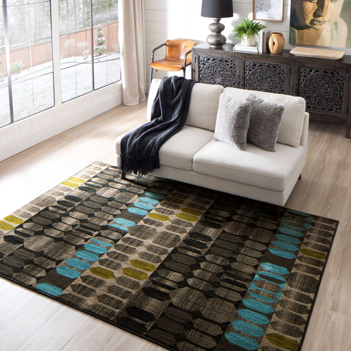 Dominica Canopus Gray & Blue Area Rug