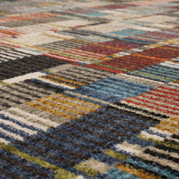 Dominica Barnard Red & Blue Area Rug