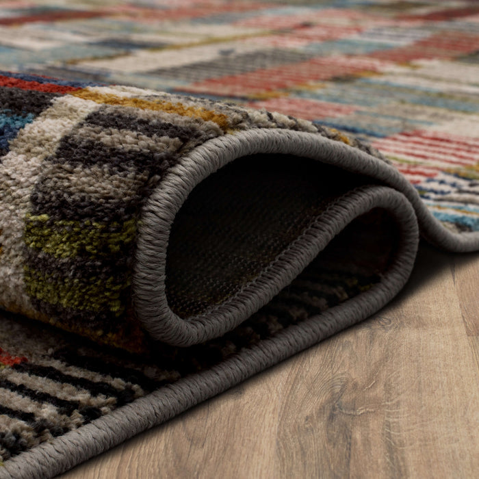 Dominica Barnard Red & Blue Area Rug