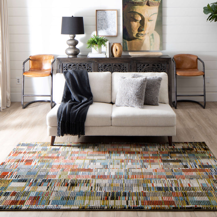 Dominica Barnard Red & Blue Area Rug