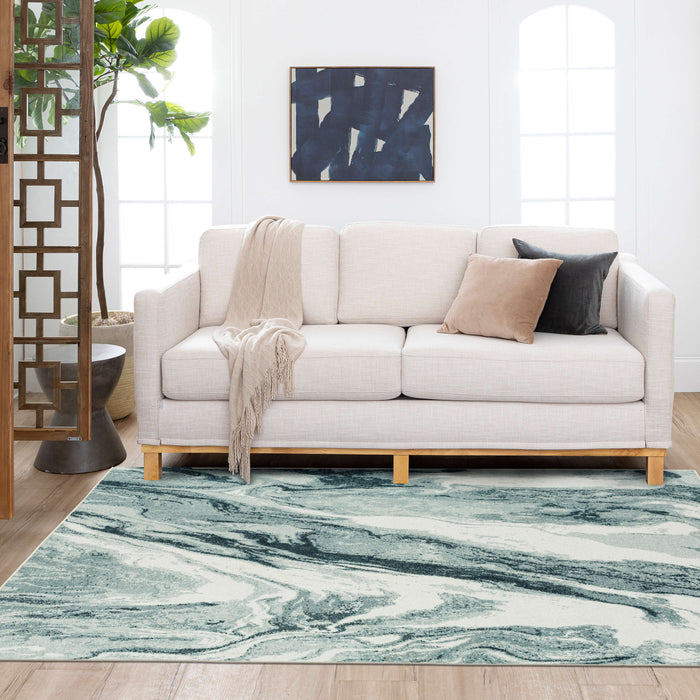 Technicolor Nicolette Blue Area Rug