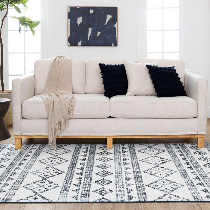Technicolor Montrel Black Area Rug
