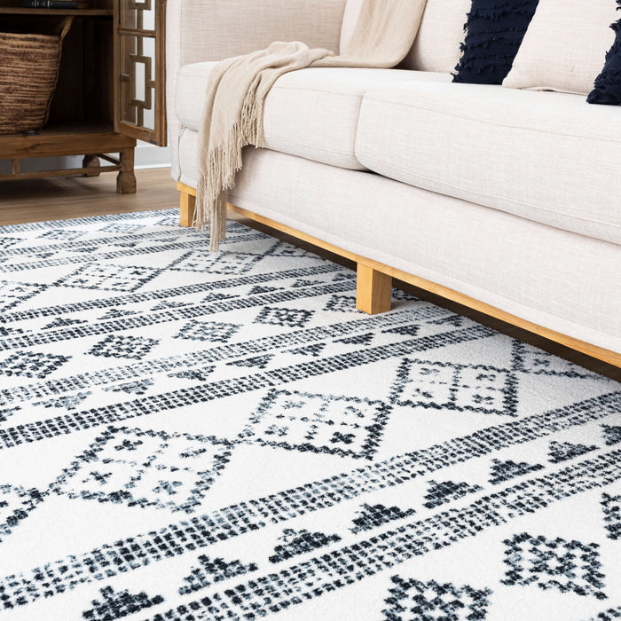 Technicolor Montrel Black Area Rug