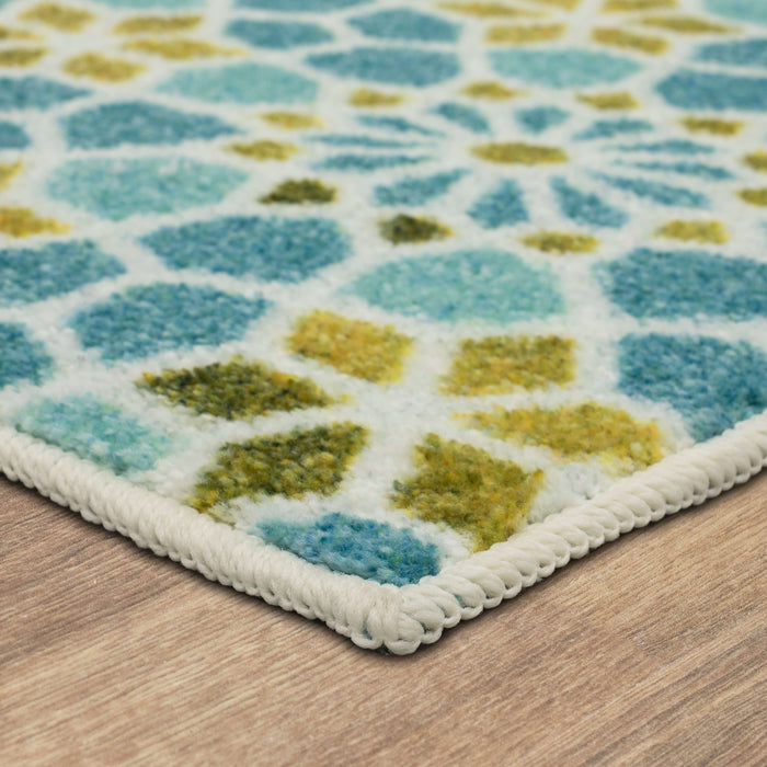 Motley Tile Aqua Accent Rug