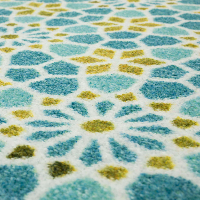 Motley Tile Aqua Accent Rug