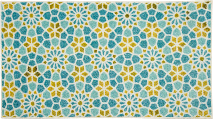 Motley Tile Aqua Accent Rug