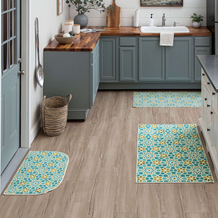 Motley Tile Aqua Accent Rug