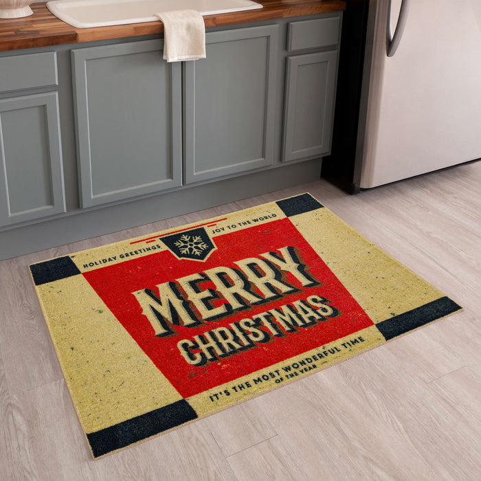 Most Wonderful Time Beige Accent Rug