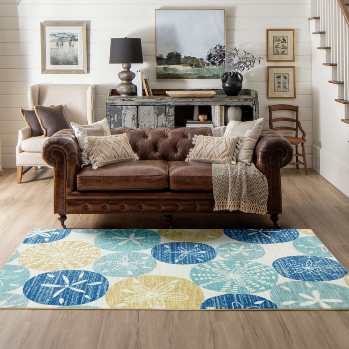 Sand Dollars Tan Area Rug