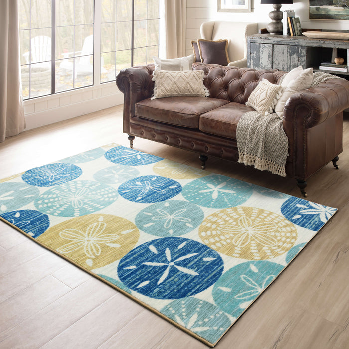 Sand Dollars Tan Area Rug