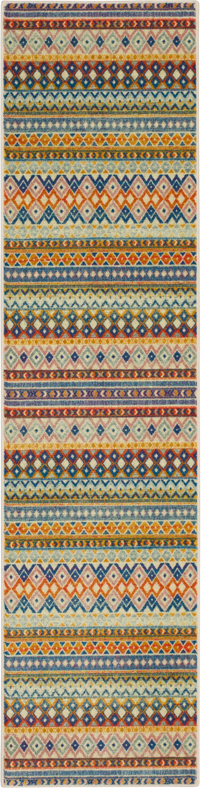 Technicolor Miguel White & Gold Area Rug