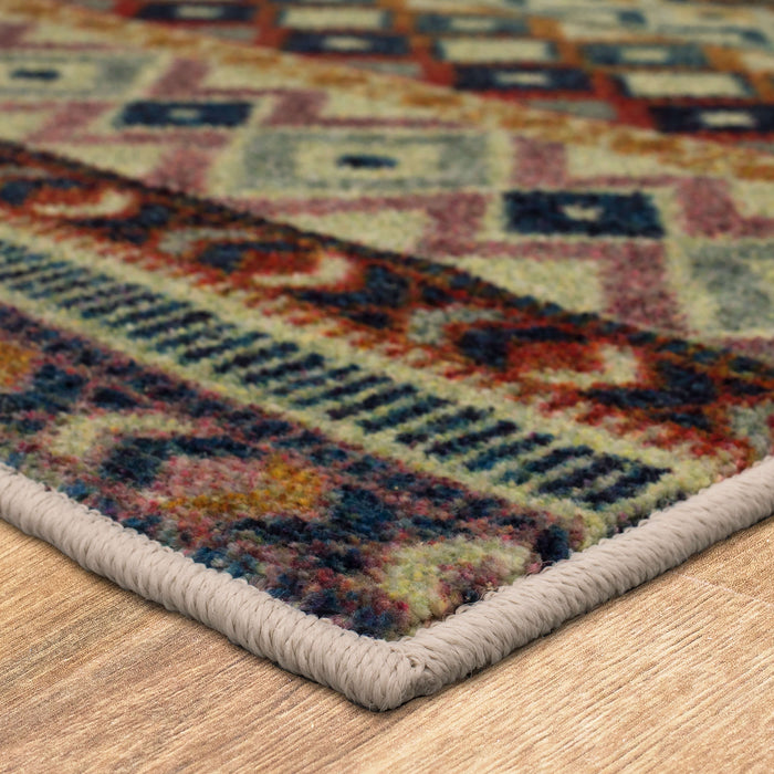 Technicolor Miguel White & Gold Area Rug