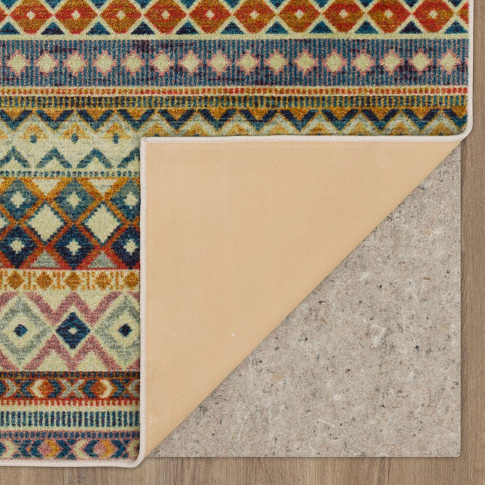 Technicolor Miguel White & Gold Area Rug