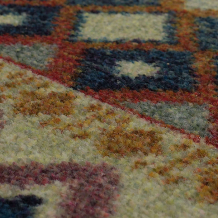 Technicolor Miguel White & Gold Area Rug