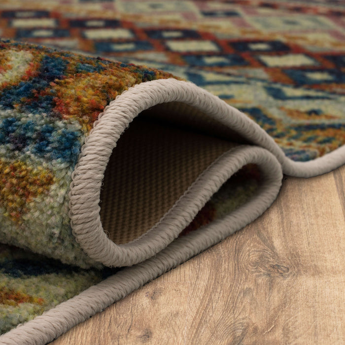 Technicolor Miguel White & Gold Area Rug